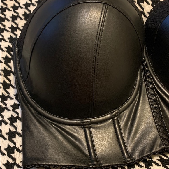 Parfait Black Leather Women's Corset - Picture 3 of 7